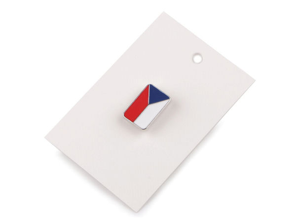 Czech Republic Flag Mini Metal Lapel Pin Brooch - Premium Patriotic Badge for Suits, Vests, Bags & Hats