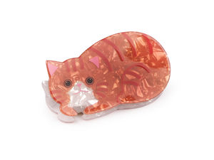 Pearlescent Cat Hair Claw Clip - Miniature Acrylic Animal Hair Accessory