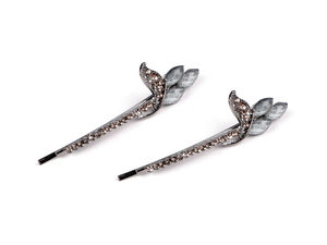 Elegant Rhinestone Hair Clips - Premium Sparkling Crystal Hair Pins for Festive Occasions and Daily Style, Set of 2