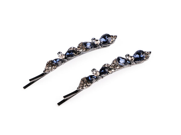Elegant Rhinestone Hair Clips and Pins Set – Premium Sparkling Festive Hair Accessories (2-Piece)