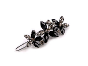 Elegant Rhinestone Flower Hair Clip - High-Quality Metal Hair Accessory for Festive & Everyday Wear
