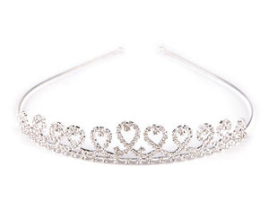 Elegant Rhinestone Tiara Headband - Festive Crown for Weddings, Proms, and Pageants