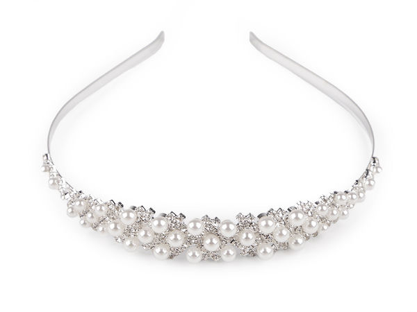 Elegant Rhinestone and Pearl Headband - Premium Bridal Hair Accessory & Festive Tiara