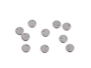 Stainless Steel Mini Pendant Charms - Heart & Wheel Designs for Jewelry Making