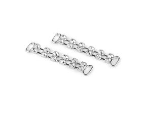 Premium Silver Rhinestone Sew-On Embellishment for Clothing, Shoes & Accessories - Flexible 10x50mm Crystal Trim