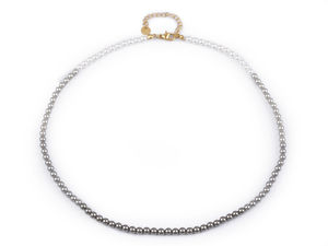 Elegant Gradient Faux Pearl Necklace with Stainless Steel Clasp