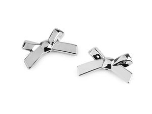 3D Bow Charm Connector Bead with Metallic Finish (20x34mm) for Jewelry Making, Keychain, and Macramé Crafts