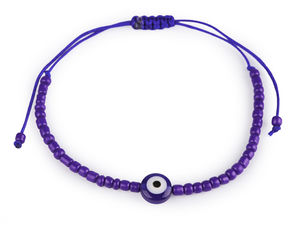Nazar Evil Eye Shamballa Bracelet Set - Adjustable Macrame Bead Amulet for Protection & Style (12-Pack)