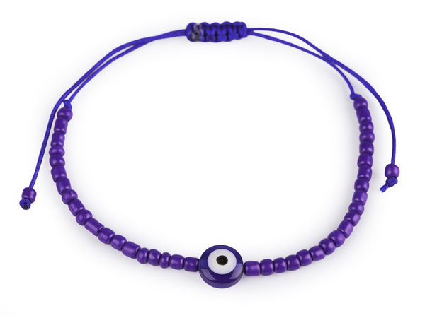 Nazar Evil Eye Shamballa Bracelet Set - Adjustable Macrame Bead Amulet for Protection & Style (12-Pack)