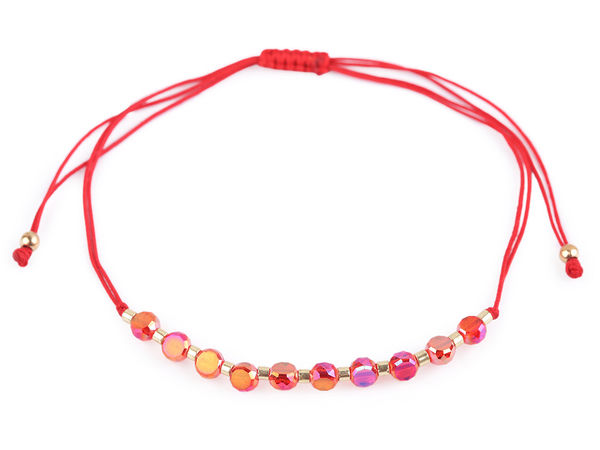 Faceted Crystal Shamballa Bracelet with Shimmering AB Effect – Adjustable Size