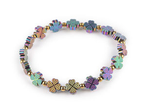 Premium Plated Hematite Elastic Stretch Bracelet - Versatile Beaded Fashion Jewellery