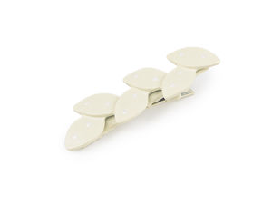 Premium Metal Hair Clip with Polka-Dot Bow and Leaf Charms – Elegant Hair Accessory for Daily Wear & Special Occasions