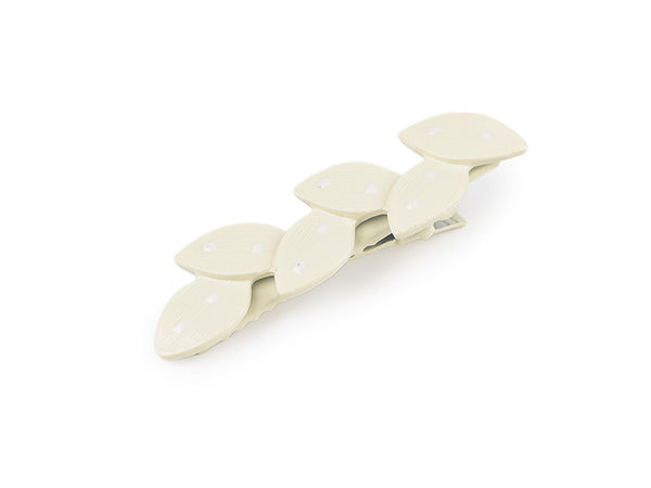 Premium Metal Hair Clip with Polka-Dot Bow and Leaf Charms – Elegant Hair Accessory for Daily Wear & Special Occasions