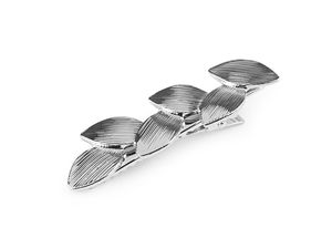 Elegant Metallic Leaf Hair Clip - Premium Grooved Grip for Everyday and Social Wear