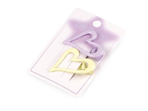 Premium Heart and Star Metal Hair Clips - High-Shine Durable Hairpins with Non-Slip Grip (2-Piece Set)