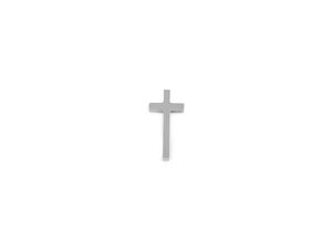 Stainless Steel Minimalist Cross Pendant, 10x21mm - Premium Jewelry Making Component with Integrated Side Hole