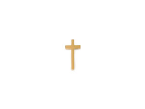 Stainless Steel Minimalist Cross Pendant, 10x21mm - Premium Jewelry Making Component with Integrated Side Hole