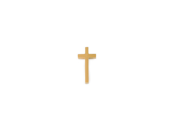 Stainless Steel Minimalist Cross Pendant, 10x21mm - Premium Jewelry Making Component with Integrated Side Hole