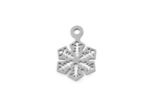 Stainless Steel Snowflake Charm Pendant for Jewelry Making - DIY Earrings, Bracelets, and Necklaces
