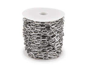 Premium Stainless Steel Flat Oval Link Chain - 4mm & 6mm Unfinished Cable Chain for DIY Jewelry Making, Necklaces, and Bracelets