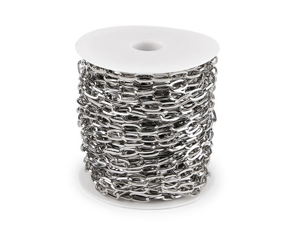 Premium Stainless Steel Flat Oval Link Chain - 4mm & 6mm Unfinished Cable Chain for DIY Jewelry Making, Necklaces, and Bracelets