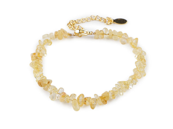 Natural Mineral Fragment Gemstone Bracelet - Adjustable Stainless Steel Clasp