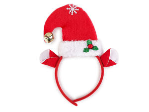 Festive Red Elf Hat Headband with Jingling Bell – Christmas & Holiday Party Hair Accessory