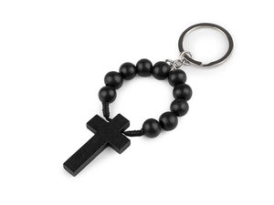 Premium Wooden Rosary Decad Keychain & Handbag Pendant - Pocket Ten-Bead Tithe for Prayer and Meditation