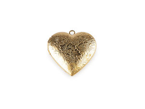 Premium Stainless Steel Heart Photo Locket Pendant - Elegant 29mm Decorated Keepsake Charm