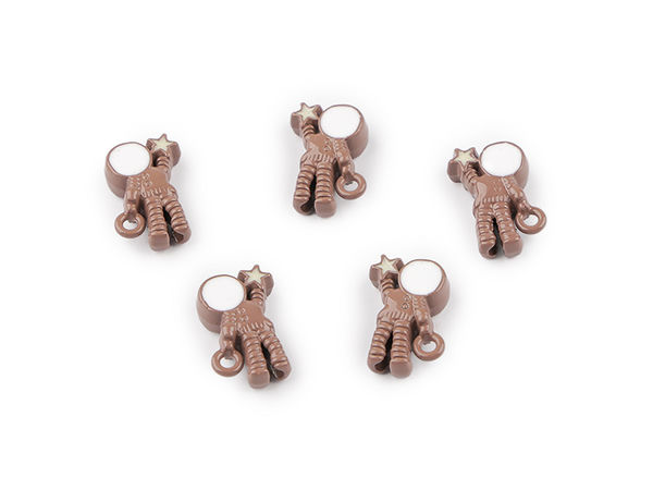 Double-Sided Metal Astronaut Pendant Beads (9x13mm) - Versatile Spacers & Charms for Jewelry Making, Bracelets, and Earrings
