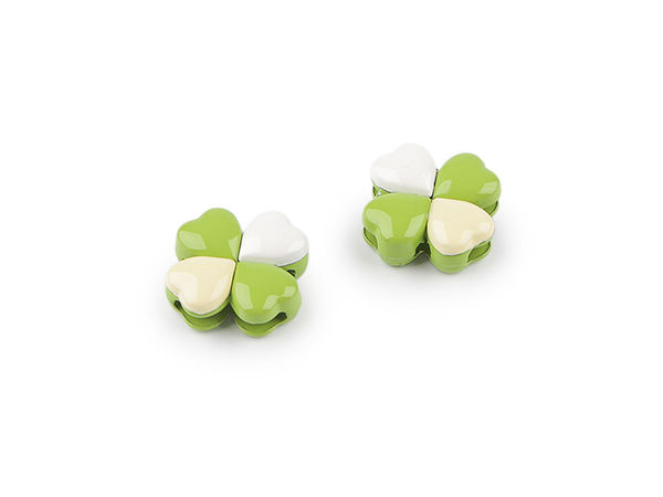 Premium Four-Leaf Clover Metal Pendant Charms & Spacer Components (15mm)