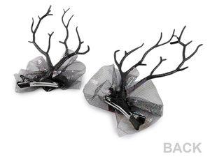 Festive Antler Halloween Hair Clips - Witch Costume Hairpins for Themed Parties and Carnivals