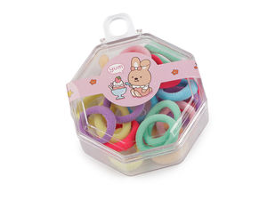 Premium Mini Elastic Hair Ties in Clear Storage Box – 20-Piece Colorful Bands Set for Everyday Styling & Accessories