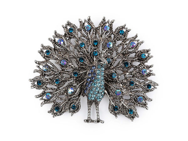 Elegant Rhinestone Peacock Brooch & Necklace Pendant - Versatile Statement Jewellery