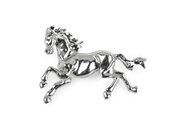 3D Wild Stallion Metal Brooch Pin - Elegant Unisex Fashion Jewelry Accessory