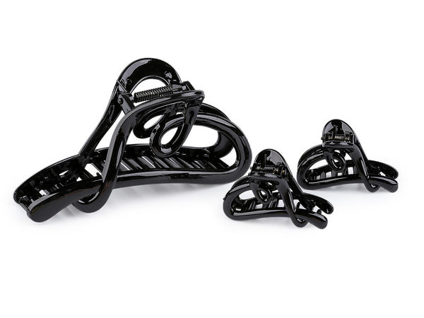 Premium Heart-Shaped Hair Claw Clip Set (3-Piece) – Elegant Glossy Acrylic Claws for Everyday Styling and Secure All-Day Hold