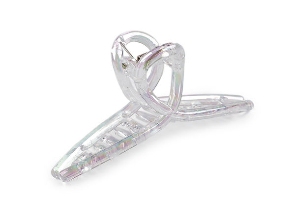 Premium Iridescent AB Effect Mini Hair Claw Clip with High-Gloss Finish