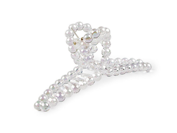 Premium Iridescent AB Effect Mini Hair Claw Clip with High-Gloss Finish