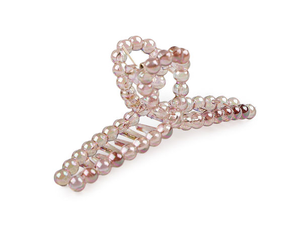 Premium Iridescent AB Effect Mini Hair Claw Clip with High-Gloss Finish