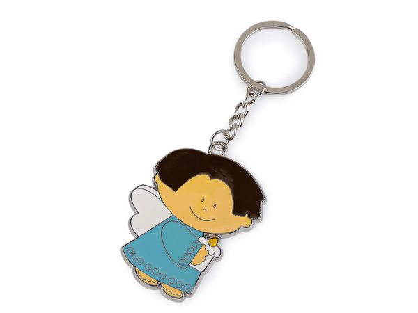 Enamel Angel Pendant Keychain and Bag Charm – Elegant Handbag Accessory & Mobile Phone Charm