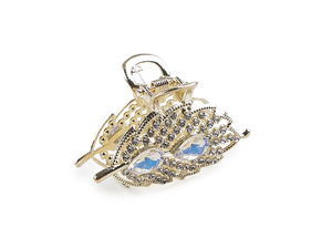 Premium Metal Mini Hair Claw Clip with Sparkling Rhinestones - Elegant Crystal Hair Accessory for Weddings, Parties, and Special Occasions