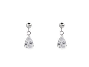 Premium Stainless Steel Cubic Zirconia Stud Earrings - Elegant Crystal Silver Rhinestone Earrings