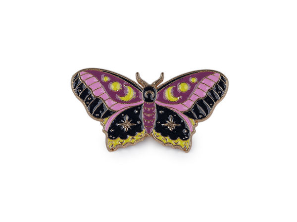 Handcrafted Enamel Butterfly Brooch & Badge - Elegant Miniature Jewelry Accent for Coats, Scarves, and Handbags
