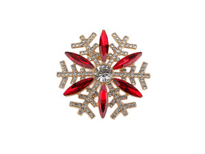 Elegant Rhinestone Snowflake Brooch - Festive Winter Jewelry Pin for Coats, Sweaters & Scarves