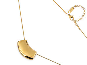 Elegant Stainless Steel Pendant Necklace - Minimalist & Heart Designs on Snake Chain