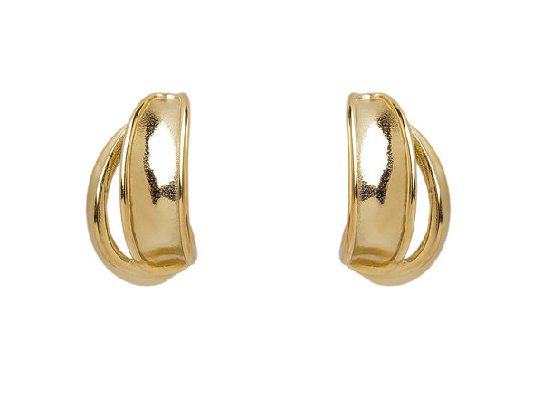 Elegant Stainless Steel Stud Earrings - Classic High-Shine Mirror Polish Studs with Secure Metal Backs