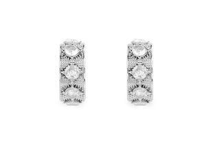 Elegant Cubic Zirconia Stainless Steel Earrings | Hypoallergenic Sparkling Studs for Sensitive Ears