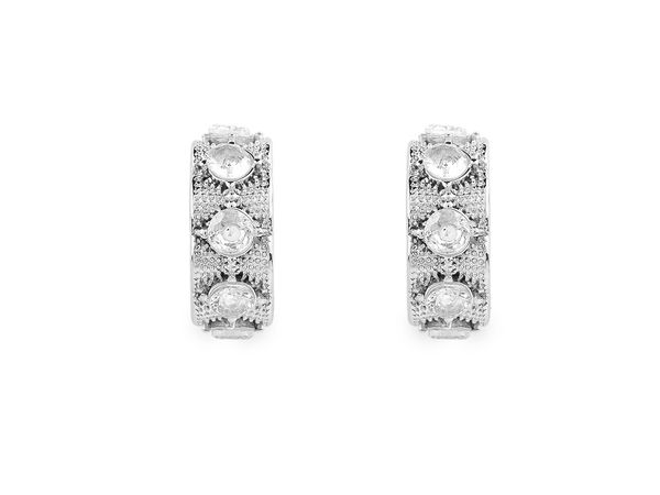 Elegant Cubic Zirconia Stainless Steel Earrings | Hypoallergenic Sparkling Studs for Sensitive Ears