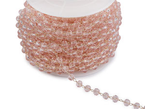 Premium Cut Bead Jewelry Chain (4mm) - Unfinished Beaded Metal Chain by the Meter