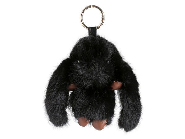 Premium Plush Furry Bunny Keychain & Bag Charm - Soft Rabbit Pendant for Handbags, Backpacks, and Keys